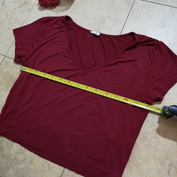 🔵 3/$30 Deep Wine Red Crop Top - Picture 10 of 13